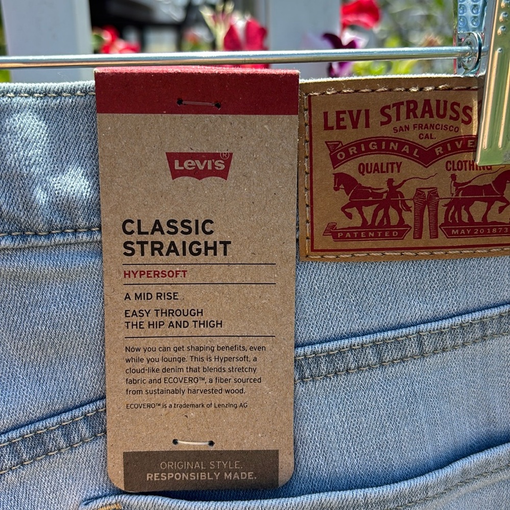 Levi's Blue Straight Leg Jeans Classic Fit